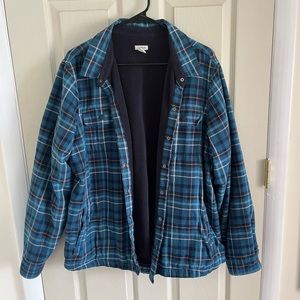 LL bean fleece lined flannel